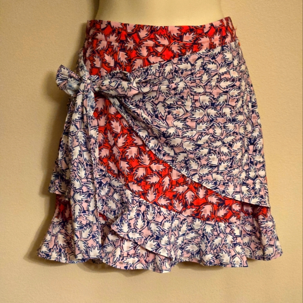 The East Order Anouk Wrap-Front Mini Skirt Large